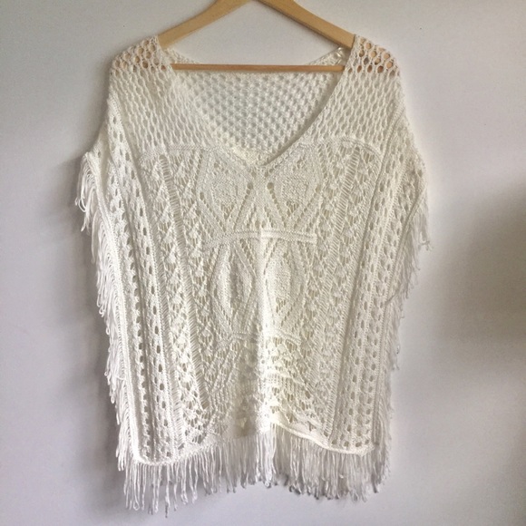zara white beach cover up